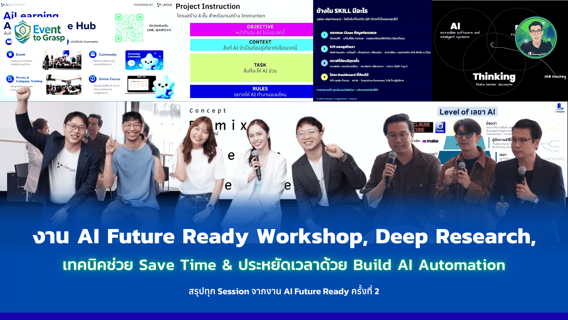 งาน AI Future Ready Workshop, Deep Research, เทคนิคช่วย Save Time & ประหยัดเวลาด้วย Build AI Automation